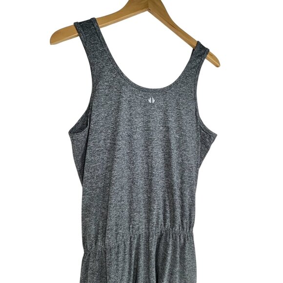 Thrive Societe Romper Sz L Heather Grey Scoop Neck Sleeveless Lounge Romper Norm - Picture 4 of 5